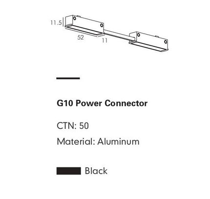 Connector PARATA — track lighting accessory, technical lighting by RODESIGNE