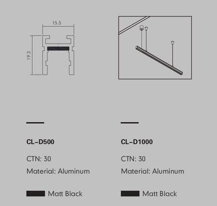 Track Rail FABIO-D — track lighting accessory, technical lighting by RODESIGNE