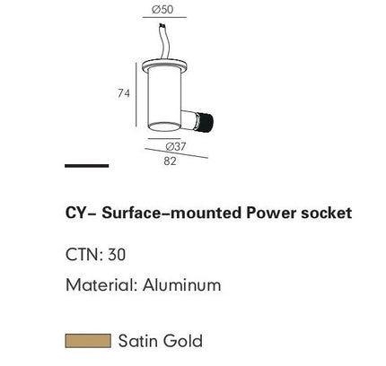 Input Connector CANINO-11 — track lighting accessory, technical lighting by RODESIGNE