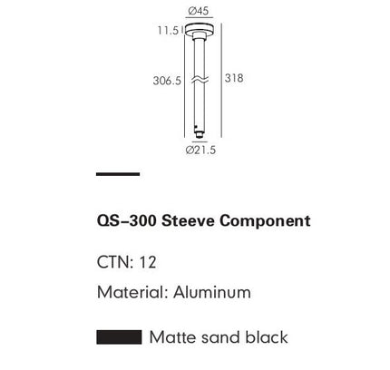 Mounting Bracket MOBIUS-300 — track lighting accessory, technical lighting by RODESIGNE