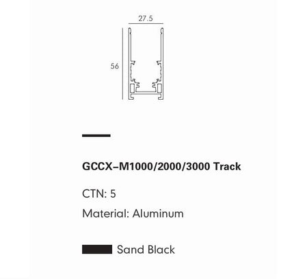 Track Rail BURANO-M — track lighting accessory, technical lighting by RODESIGNE