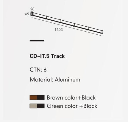 Track Rail MOBIUS-L — track lighting accessory, technical lighting by RODESIGNE