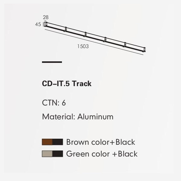 Track Rail MOBIUS-L — track lighting accessory, technical lighting by RODESIGNE