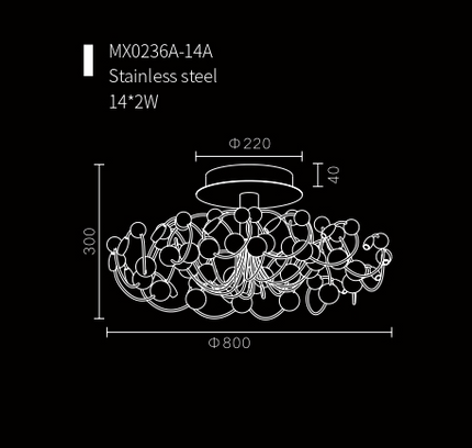 Ceiling Light PEDRA — ceiling light fixture, designer lighting by RODESIGNE