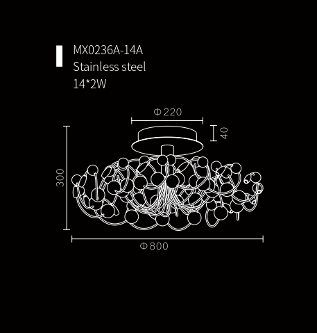 Ceiling Light PEDRA — ceiling light fixture, designer lighting by RODESIGNE