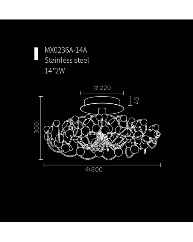 Ceiling Light PEDRA — ceiling light fixture, designer lighting by RODESIGNE