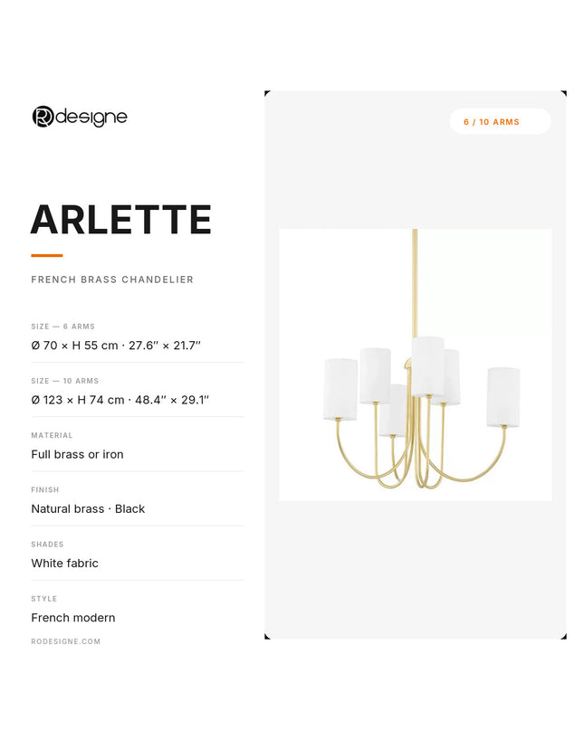 Chandelier ARLETTE by Rodesigne — specifications