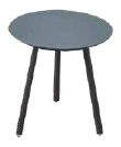 LOIRE End Table With Alu/Hpi Top — Outdoor by Rodesigne
