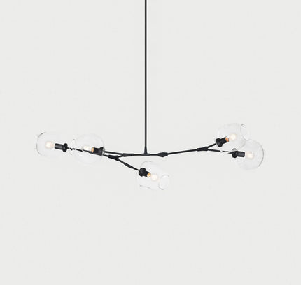 Chandelier BIFURCATION by Rodesigne — glass designer chandelier, custom lighting by RODESIGNE