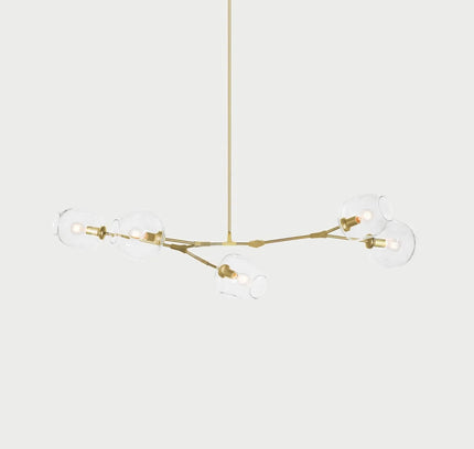 Chandelier BIFURCATION by Rodesigne — glass designer chandelier, custom lighting by RODESIGNE