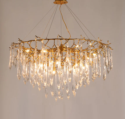 Chandelier BRANCH by Rodesigne — brass designer chandelier, custom lighting by RODESIGNE