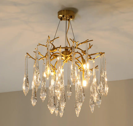 Chandelier BRANCH by Rodesigne — brass designer chandelier, custom lighting by RODESIGNE