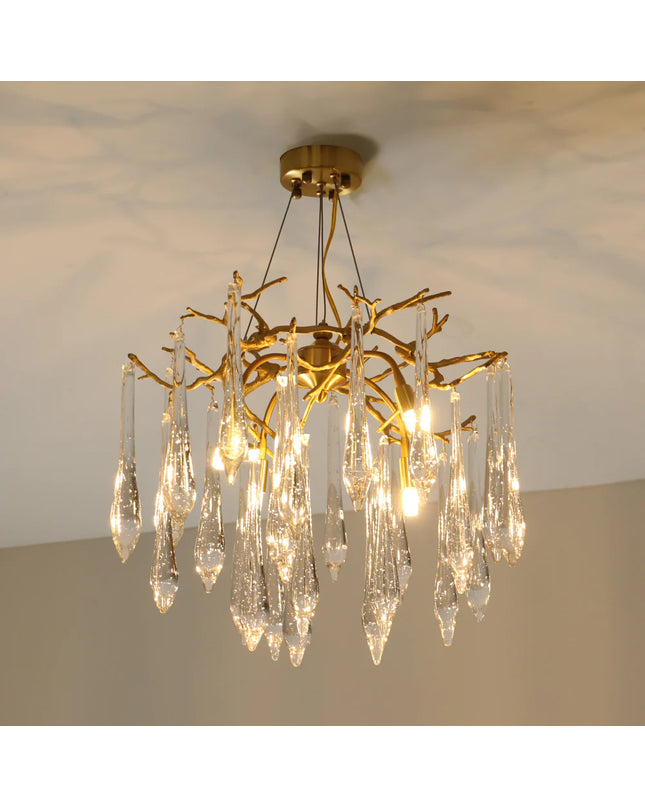 Chandelier BRANCH by Rodesigne — brass designer chandelier, custom lighting by RODESIGNE