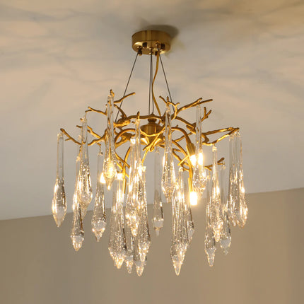 Chandelier BRANCH by Rodesigne — brass designer chandelier, custom lighting by RODESIGNE