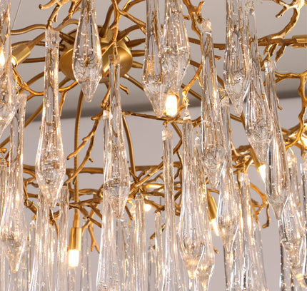 Chandelier BRANCH by Rodesigne — brass designer chandelier, custom lighting by RODESIGNE
