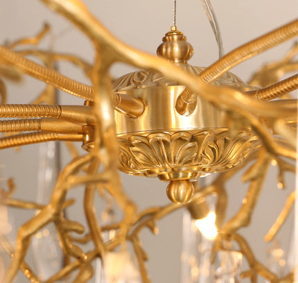 Chandelier BRANCH by Rodesigne — brass designer chandelier, custom lighting by RODESIGNE