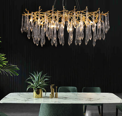 Chandelier BRANCH by Rodesigne — brass designer chandelier, custom lighting by RODESIGNE