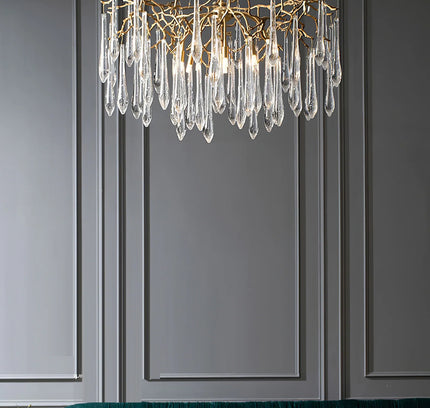 Chandelier BRANCH by Rodesigne — brass designer chandelier, custom lighting by RODESIGNE