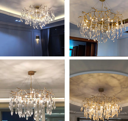 Chandelier BRANCH by Rodesigne — brass designer chandelier, custom lighting by RODESIGNE