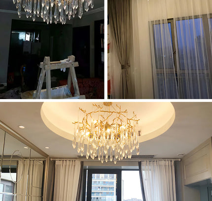 Chandelier BRANCH by Rodesigne — brass designer chandelier, custom lighting by RODESIGNE