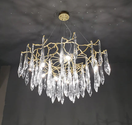 Chandelier BRANCH by Rodesigne — brass designer chandelier, custom lighting by RODESIGNE