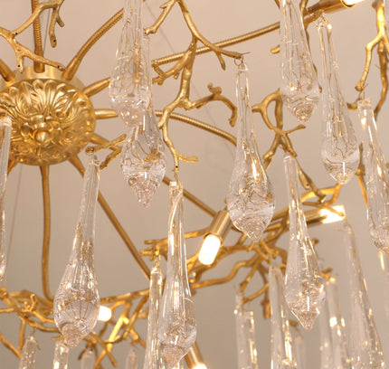 Chandelier BRANCH by Rodesigne — brass designer chandelier, custom lighting by RODESIGNE
