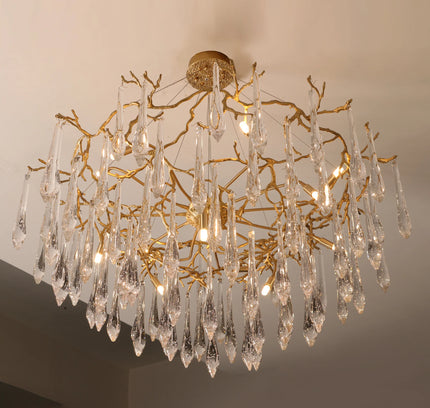 Chandelier BRANCH by Rodesigne — brass designer chandelier, custom lighting by RODESIGNE