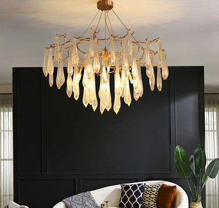 Chandelier BRANCH by Rodesigne — brass designer chandelier, custom lighting by RODESIGNE