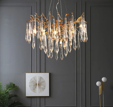 Chandelier BRANCH by Rodesigne — brass designer chandelier, custom lighting by RODESIGNE