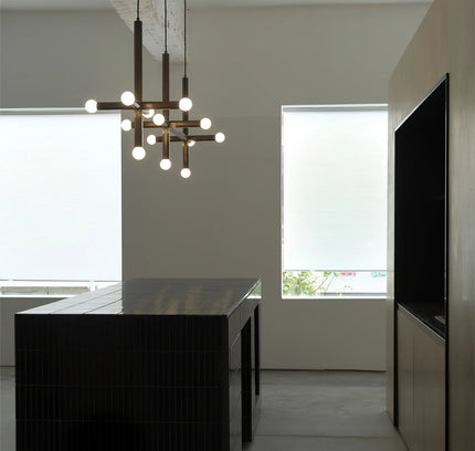 Chandelier UNES by Rodesigne — brass designer chandelier, custom lighting by RODESIGNE