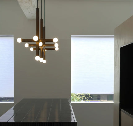 Chandelier UNES by Rodesigne — brass designer chandelier, custom lighting by RODESIGNE