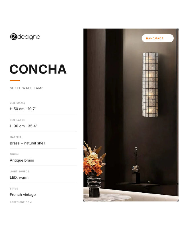 Wall lamp (Sconce) CONCHA by Rodesigne — specifications