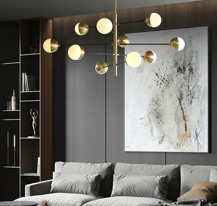 Chandelier COMPO by Rodesigne — brass designer chandelier, custom lighting by RODESIGNE
