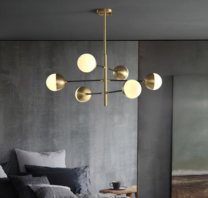 Chandelier COMPO by Rodesigne — brass designer chandelier, custom lighting by RODESIGNE