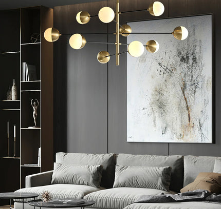 Chandelier COMPO by Rodesigne — brass designer chandelier, custom lighting by RODESIGNE