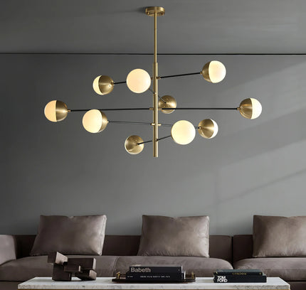 Chandelier COMPO by Rodesigne — brass designer chandelier, custom lighting by RODESIGNE