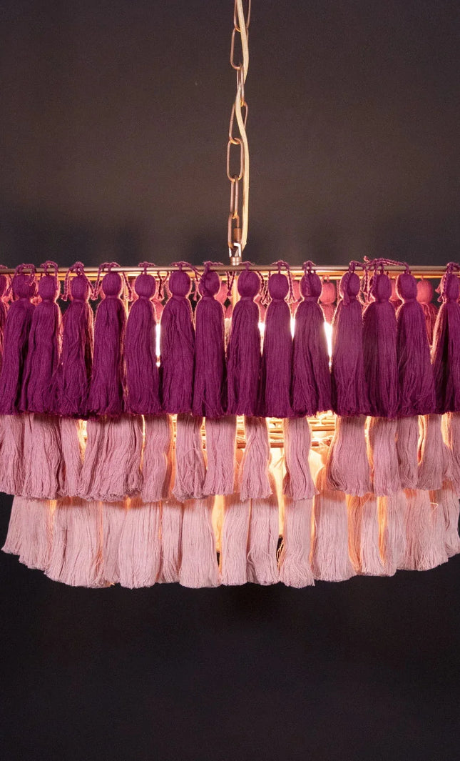 Pendant lamp MULTICOLOUR TASSEL by Rodesigne