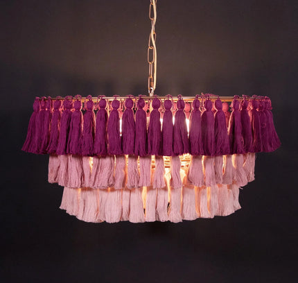 Pendant lamp MULTICOLOUR TASSEL by Rodesigne — modern pendant light, custom designer lighting by RODESIGNE