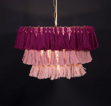 Pendant lamp MULTICOLOUR TASSEL by Rodesigne — modern pendant light, custom designer lighting by RODESIGNE