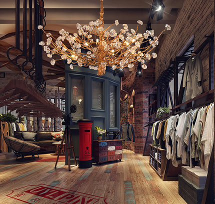 Chandelier GEMSTOR by Rodesigne — glass designer chandelier, custom lighting by RODESIGNE