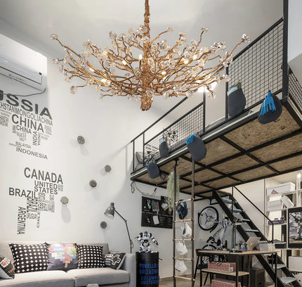 Chandelier GEMSTOR by Rodesigne — glass designer chandelier, custom lighting by RODESIGNE