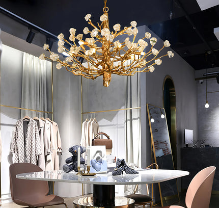 Chandelier GEMSTOR by Rodesigne — glass designer chandelier, custom lighting by RODESIGNE