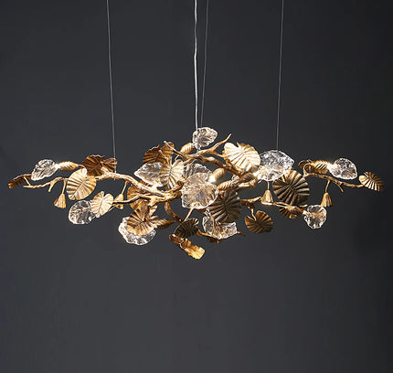 Chandelier LEAVES by Rodesigne — glass designer chandelier, custom lighting by RODESIGNE