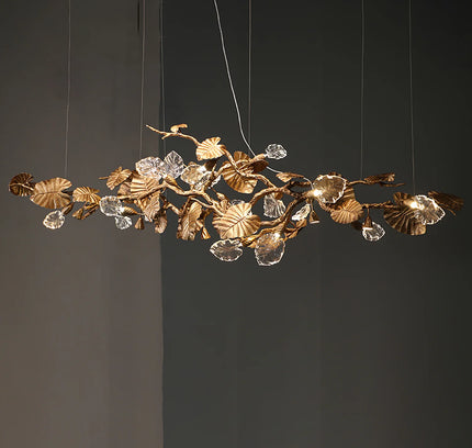 Chandelier LEAVES by Rodesigne — glass designer chandelier, custom lighting by RODESIGNE