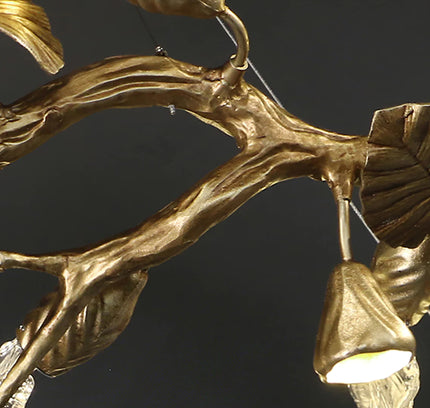 Chandelier LEAVES by Rodesigne — glass designer chandelier, custom lighting by RODESIGNE