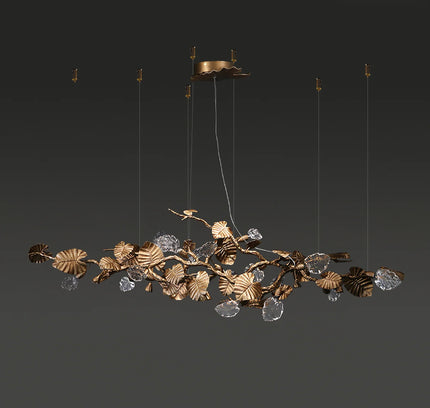 Chandelier LEAVES by Rodesigne — glass designer chandelier, custom lighting by RODESIGNE