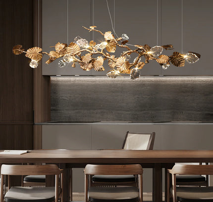 Chandelier LEAVES by Rodesigne — glass designer chandelier, custom lighting by RODESIGNE