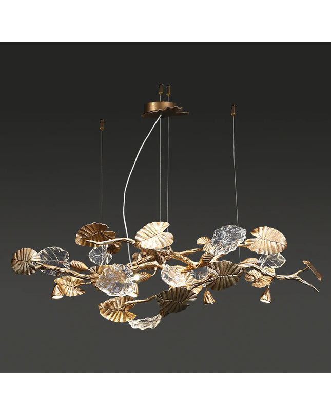 Chandelier LEAVES by Rodesigne — glass designer chandelier, custom lighting by RODESIGNE