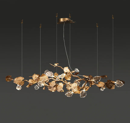 Chandelier LEAVES by Rodesigne — glass designer chandelier, custom lighting by RODESIGNE