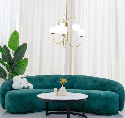 Chandelier GOOSENECK by Rodesigne — glass designer chandelier, custom lighting by RODESIGNE